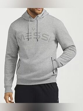 Messi Collection Fleece Hoodie Gray NEW W TAGS Mens L& Xl Athletic Pullover